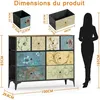 Kommode mit 8 Stoffschubladen, Stahlrahmen, Sideboard für Produktbild-Vorschau 3