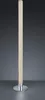 A tall, cylindrical floor lamp with a clear, textured tube and a silver base, set against a plain gray background. Produktbild-Vorschau