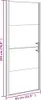 vidaXL Duschtür 81x195 cm Halbmatt Hartglas Schwarz Produktbild-Vorschau 7