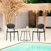 Homestyle4u Gartenstuhl WM schwarz 4er Set stapelbar Produktbild-Vorschau 9
