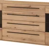 Wohnzimmer-Sideboard 200 cm breit in Eiche mit 2 Glastüren Produktbild-Vorschau 4