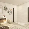 Duschspa Walk-In Dusche 150x200cm Duschwand Schwarz 8mm Produktbild-Vorschau 2
