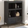 vidaXL Highboard černá 68x39x101,5 cm ocel Náhled obrázku produktu 1