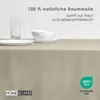 HOMESCAPES Tischdecke grau 178 x 300 cm, 100% Baumwolle Produktbild-Vorschau 3
