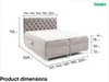 MEBLINI Boxspringbett mit Bettkasten - Gepolstert Produktbild-Vorschau 7
