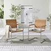 home24 Freischwinger - 2er-Set - Teak Massiv / Edelstahl - Produktbild-Vorschau 1