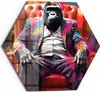 DEQOART Glasbild Echtglas 55x48 cm 'Gorilla Lounge' Produktbild-Vorschau 1