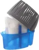 A dehumidifier with a blue base and a gray lid, containing white absorbent material. Produktbild-Vorschau