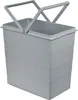 A gray plastic waste bin with a hinged lid and handles. Produktbild-Vorschau