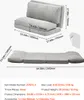 Diagrams and specifications for a folding sofa. Voir les images du produit