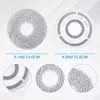 A collage of images showing mop pads and their backing for a robot vacuum cleaner, with dimensions indicated. Anteprima dell’immagine prodotto