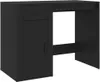 A black desk with a cabinet and drawer on a white background. Náhled obrázku produktu