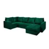 A green sectional sofa shown from a side-angle on a white background. Produktbild-Vorschau
