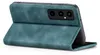 A teal flip case for a smartphone, shown from the back with the cover open. Produktbild-Vorschau