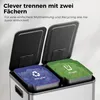 YASHE Tretmülleimer RB2-20, 40 L, 2 x 20 L, Edelstahl Produktbild-Vorschau 3