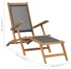 vidaXL Chaise longue avec repose-pieds en bois massif teck Voir les images du produit 7