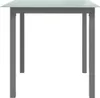 vidaXL Gartentisch Hellgrau 80x80x74 cm Aluminium und Glas Produktbild-Vorschau 2