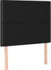 Design Möbel Kopfteile 2er Set Schwarz 100x5x78/88 cm Stoff Produktbild-Vorschau 2