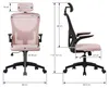 ML-Design Bürostuhl ergonomisch, Rosa, aus Mesh, mit Produktbild-Vorschau 7