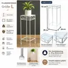 DanDiBo Tabouret pour fleurs Blanc Métal Angulaire 70 cm Voir les images du produit 2