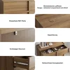 Kommode mit 6 Schubladen 115x48x78cm Holz Eichenfarbe für Produktbild-Vorschau 8