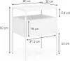 Stolik nocny Vicco Mira Biały 40 x 50 cm, Model 40810 Podgląd zdjęcia produktu 7