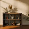sweeek - Bücherregal Holzoptik 2 Ebenen 6 Stauräume - Produktbild-Vorschau 8