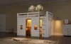 Lit mezzanine 90 x 200 cm en pin massif et MDF avec armoire Voir les images du produit 12