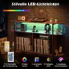 Regál COSTWAY na gramofon s zásuvkou a LED osvětlením, Náhled obrázku produktu 6