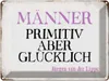 vianmo Blechschild 30x40 cm Männer primitiv aber glücklich Produktbild-Vorschau 1