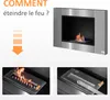HOMCOM Cheminée bioéthanol Murale encastrable brûleur 0,9 Voir les images du produit 3
