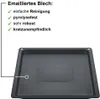 A baking tray with a list of its features. Anteprima dell’immagine prodotto