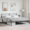 Postel s čelem kovová černá 200x200 cm Náhled obrázku produktu 2