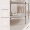 Moderner Couchtisch LORIEN mit Metallgestell Kaschmir Produktbild-Vorschau 5