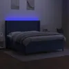 vidaXL Boxspringbett mit Matratze & LED Blau 180x200 cm Produktbild-Vorschau 4