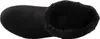 A top-down view of a black boot with a fuzzy lining. Voir les images du produit