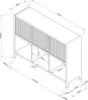 Sideboard 'Lukkodso' mit 3 Türen und 6 Fächern 77 x 110 x Produktbild-Vorschau 4