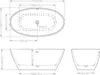 Mai & Mai Freistehende Badewanne Weiß 150x79x56 cm Oval Produktbild-Vorschau 8