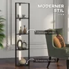 Lampadaire LED HOMCOM 24 W avec 4 étagères, culot E27, pour Voir les images du produit 4
