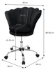 ML-Design Bürostuhl aus Samt, Schwarz, Schminktisch Stuhl Produktbild-Vorschau 7