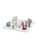 A wooden board game with colorful pawns. Produktbild-Vorschau