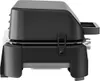 Side view of a black and silver portable grill. Náhľad obrázku produktu