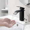 HOMELIVE Waschtisch Wasserhahn Schwarz Waschtischarmatur Produktbild-Vorschau 1