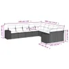 10-tlg. Garten-Sofagarnitur mit Kissen Beige Poly Rattan Produktbild-Vorschau 7