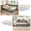 UnboxG Polsterbett 140x200 cm mit Lattenrost, Samtbett mit Produktbild-Vorschau 3