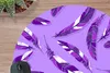 MuchoWow® Mauspad Mousepad Mädchen - Federn - Lila - Muster Produktbild-Vorschau 2
