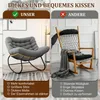 Schaukelsessel Extra groß Rattanstuhl Relaxstuhl mit Produktbild-Vorschau 11