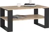 A coffee table with two shelves against a white background. Voir les images du produit