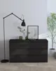 Černá komoda se zásuvkami, 120 cm, 6 zásuvek, vhodná do Náhled obrázku produktu 4