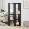 vidaXL Černá knihovna dubového vzhledu 69,5 x 29 x 137,5 cm Náhled obrázku produktu 2
